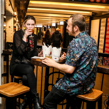 Couple enjoying drink